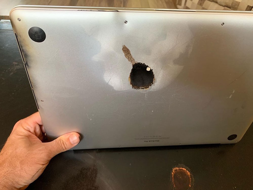 overheated battery on MacBook Pro