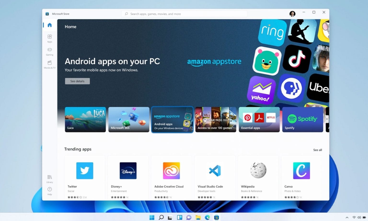 Microsoft copies Apple, puts Android apps on Windows 11