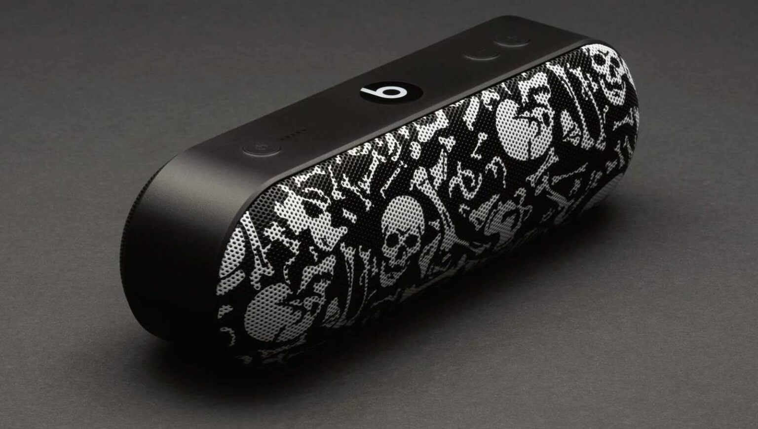 The limited-edition Beats Pill+ features a skull-and-bones design.