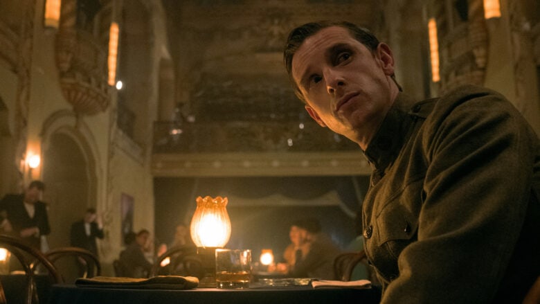 Shining Girls recap, season 1, episode 8: Harper (played by Jamie Bell) creates plenty of chaos in the <em>Shining Girls</em> season finale.