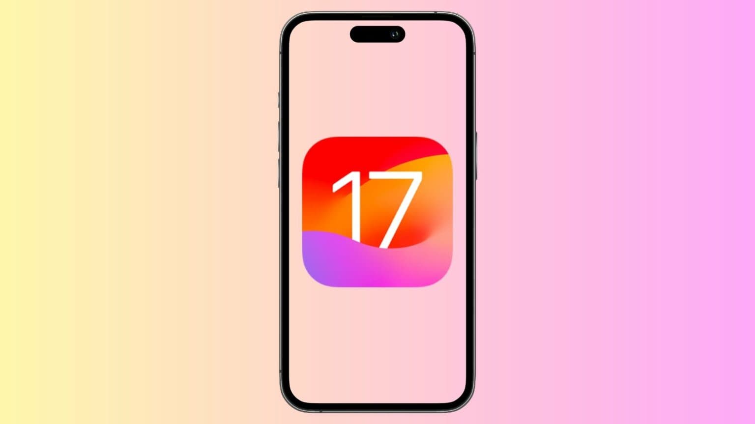 iPhone with iOS 17 logo