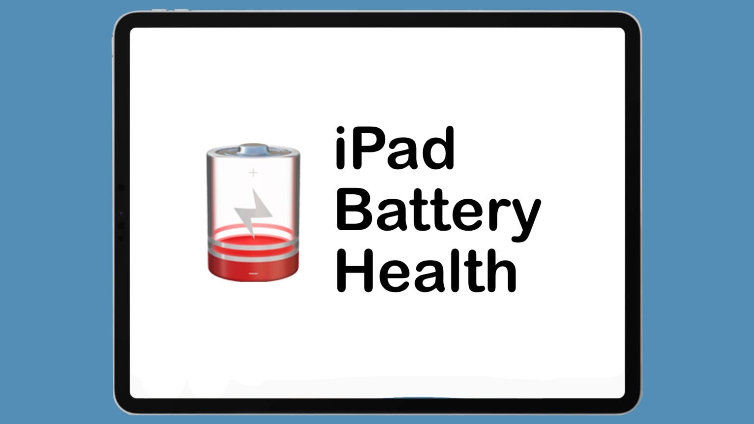 iPad Battery Health menu