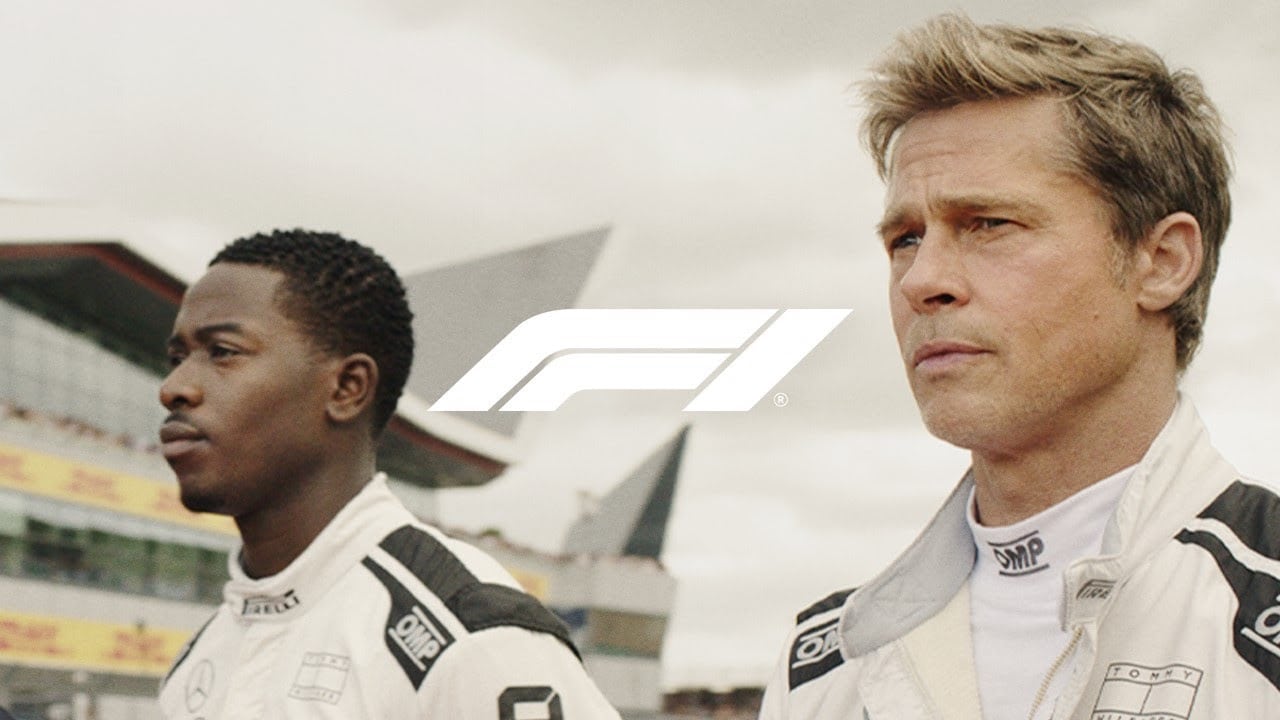 Brad Pitt and Damson Idris in the teaser trailer for Apple's F1 Formula 1 racing film.