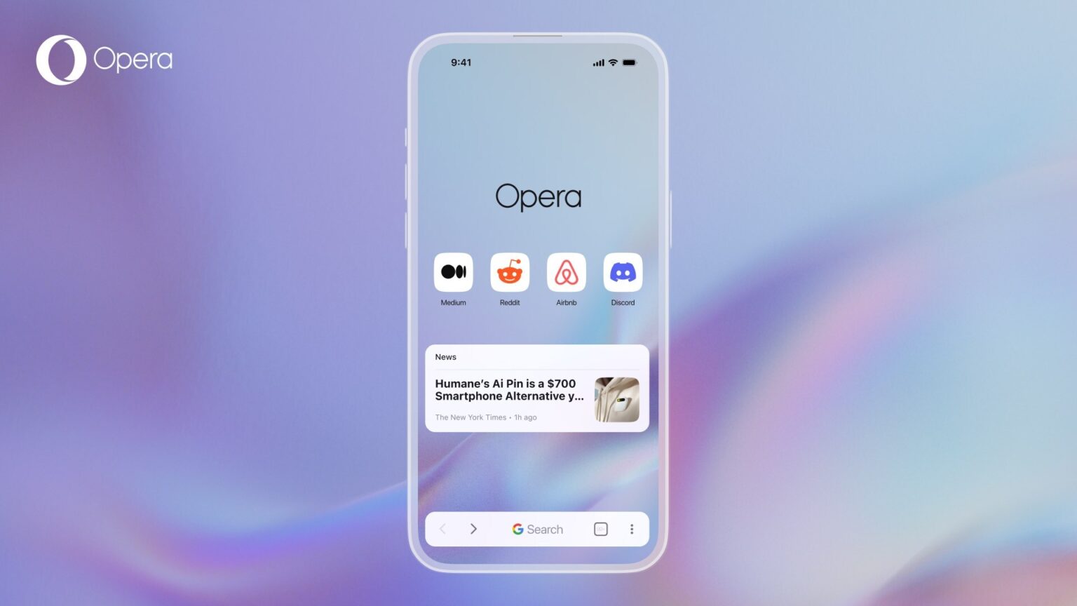 Opera One browser for iOS