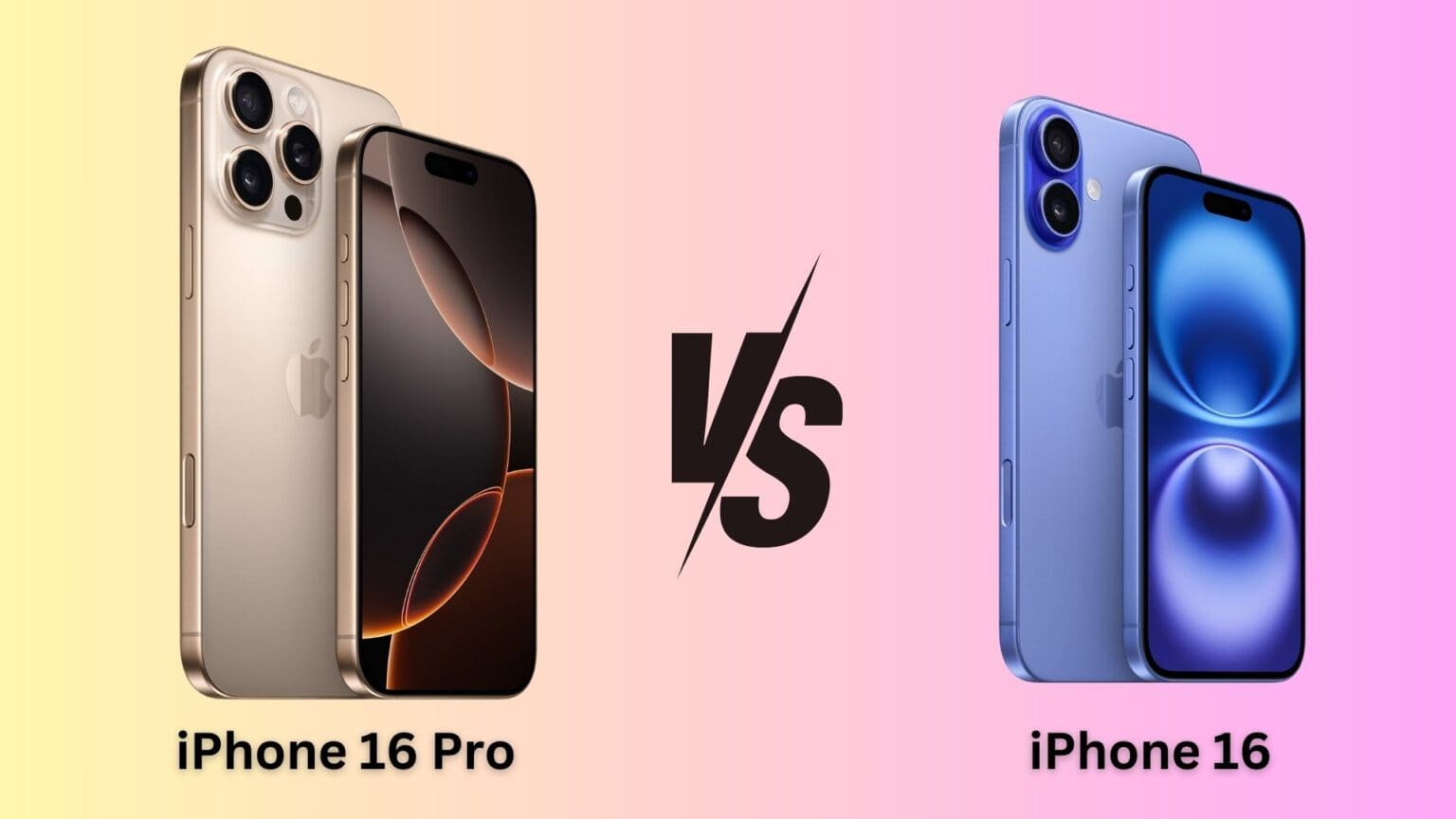 iPhone 16 Pro vs. iPhone 16 comparison