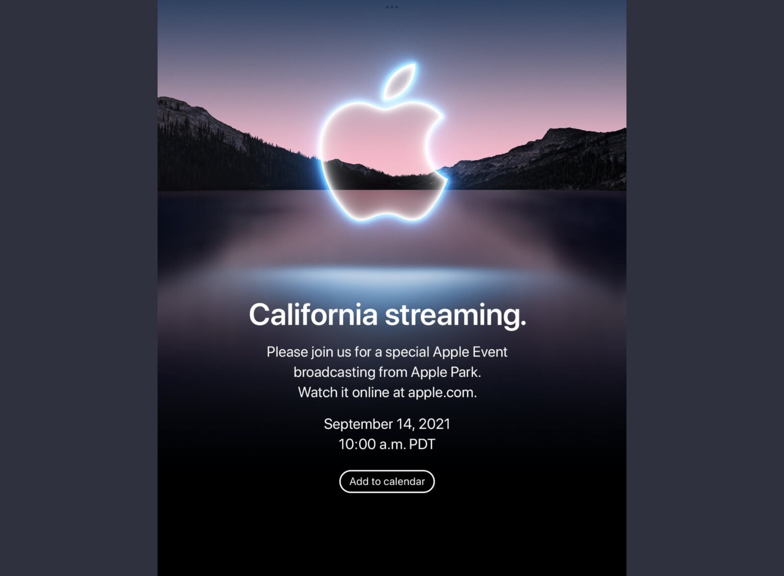 Apple iPhone 13 event invite