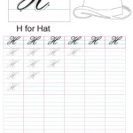 Cursive Captial Letter H Worksheet | Letter H Worksheets