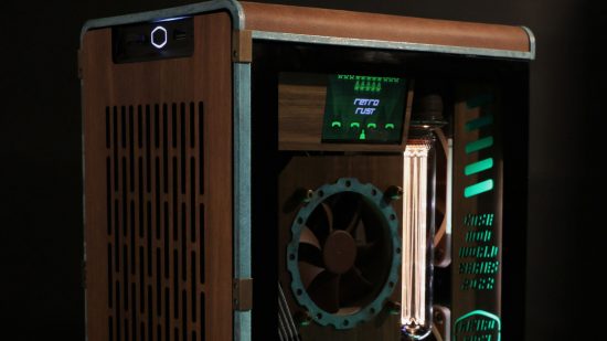 Retro Rust steampunk wood PC build