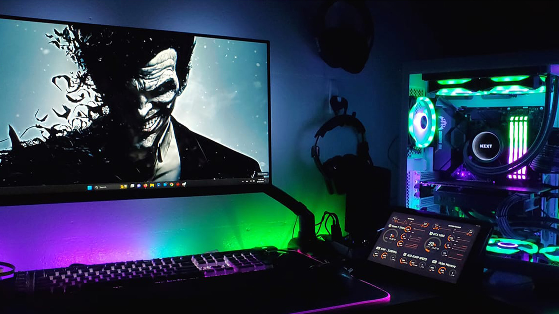 the joker gaming pc rgb lighting 01