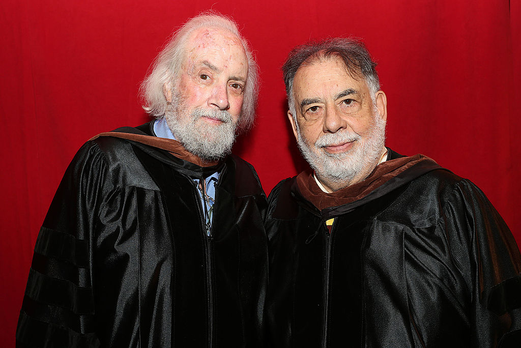 HOLLYWOOD, CA - JUNE 11: Screenwriter Robert Towne, (L) and director Francis Ford Coppola attend the 2014 AFI Conservatory Commencement Ceremony at the TCL Chinese Theatre on June 11, 2014 in Hollywood, California. (Photo by Frederick M. Brown/Getty Images for AFI)