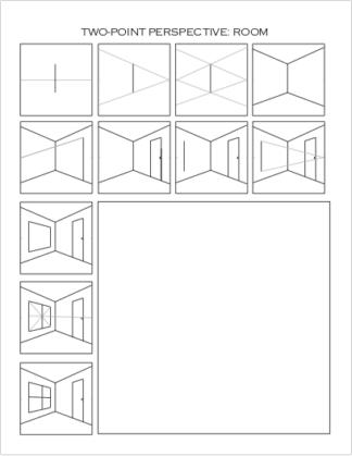 One Point Perspective Room Drawing Worksheet