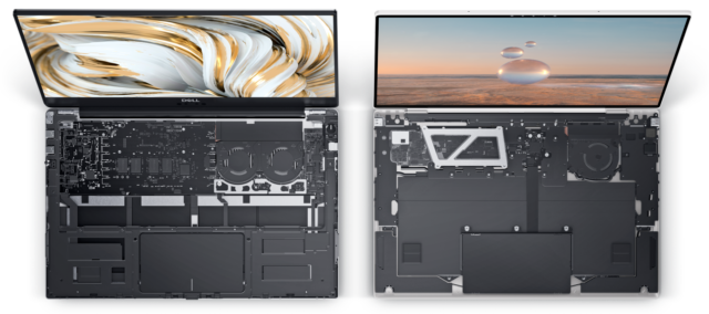  XPS 13 9305 (left) compared to new XPS 13 9315 (right).