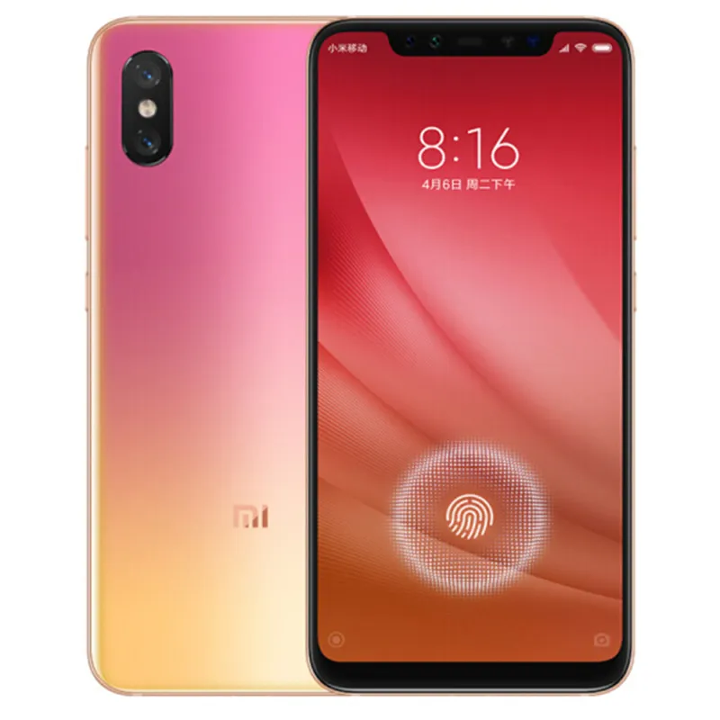 Original Xiaomi Mi 8 Mi8 4G LTE Teléfono celular 8GB RAM 128GB ROM Snapdragon 845 AIE Octa Core Android 6.21 "AMOLED Pantalla completa Identificación de huellas dactilares Cara Teléfono móvil inteligente