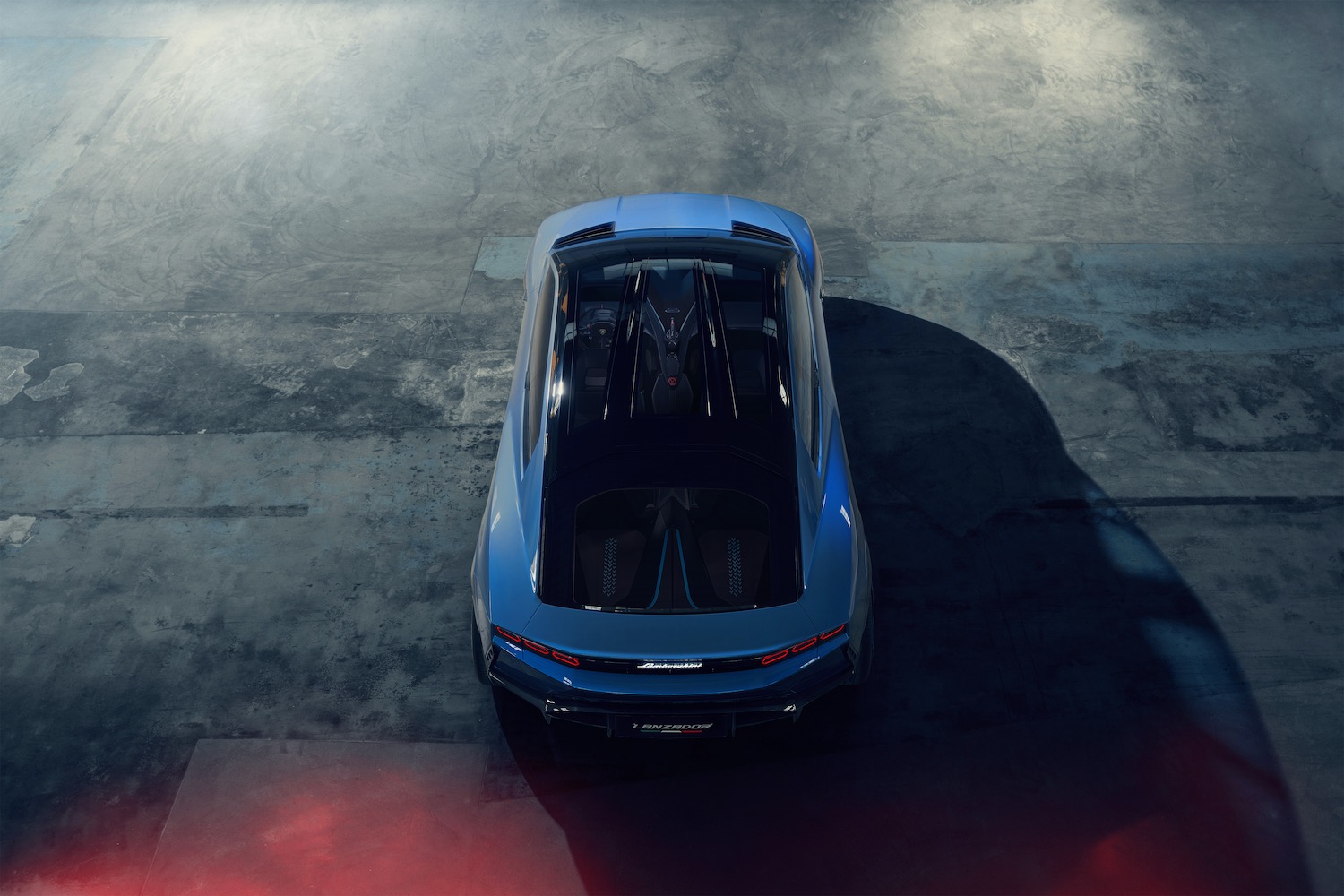 Overhead view of the Lamborghini Lanzador concept.