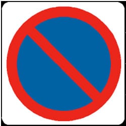 No Waiting Sign