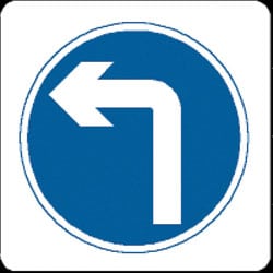 Turn Left Sign