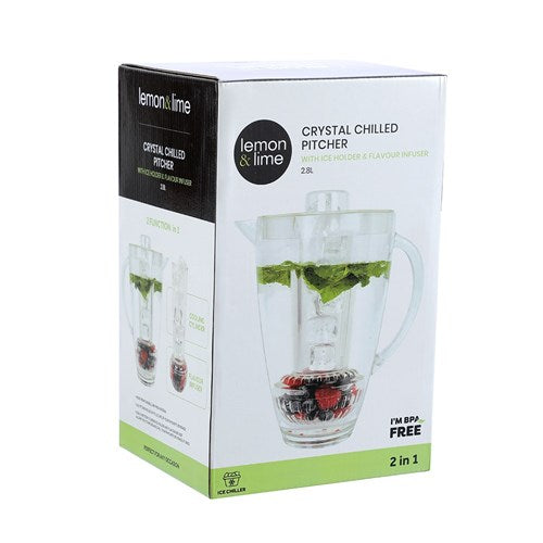 Crystal Pitcher Ice Cube & Infuser - Plastic