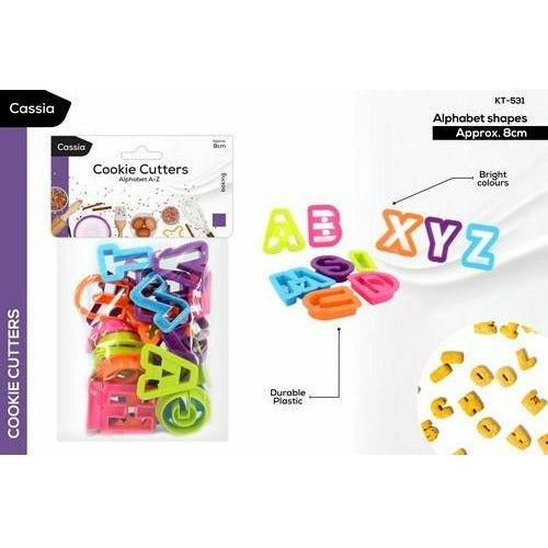 Cookie Cutters Alphabet A-Z - 8cm 26 Piece - Dollars and Sense