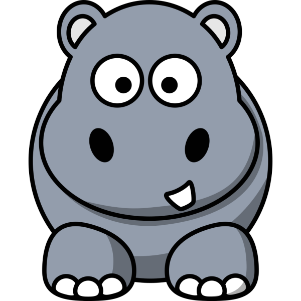 Simple Cartoon Hippo PNG images