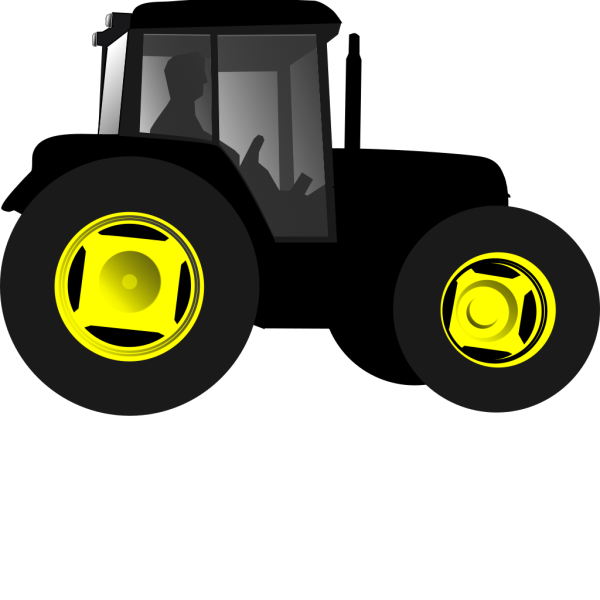 Black Tractor PNG Clip art