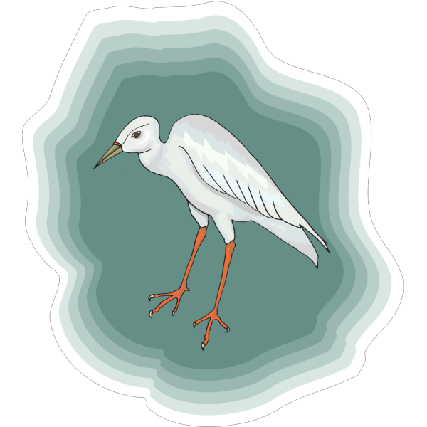 Heron With Green Background PNG images