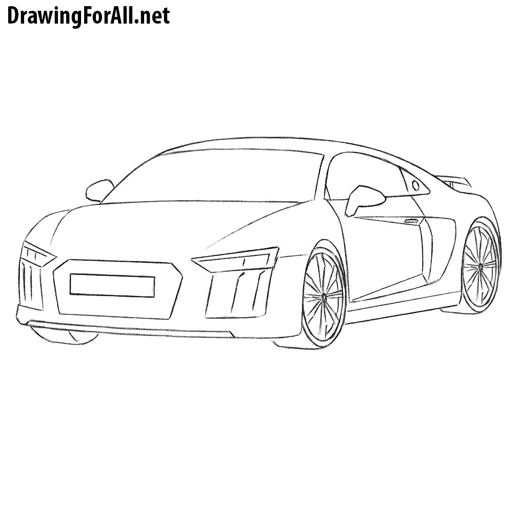 How to Draw an Audi R8 | Drawingforall.net