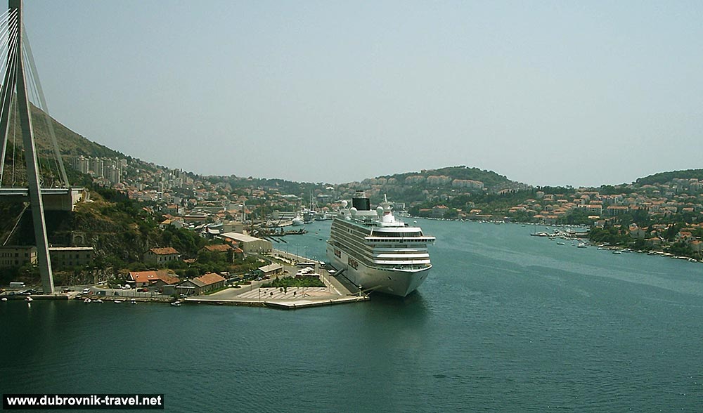 Dubrovnik docking area and cruise terminal