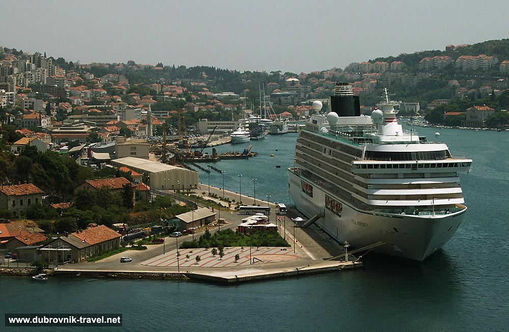 Cruise ship in Dubrovnik cruise port