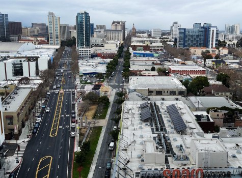 Empty offices haunt the downtown districts of the Bay Area's three largest cities.