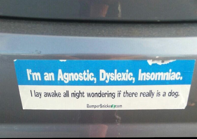 Awesome bumper sticker.