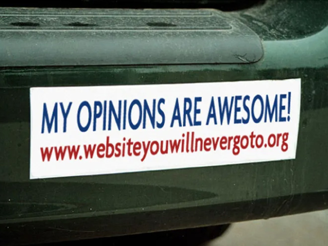 Awesome bumper sticker.