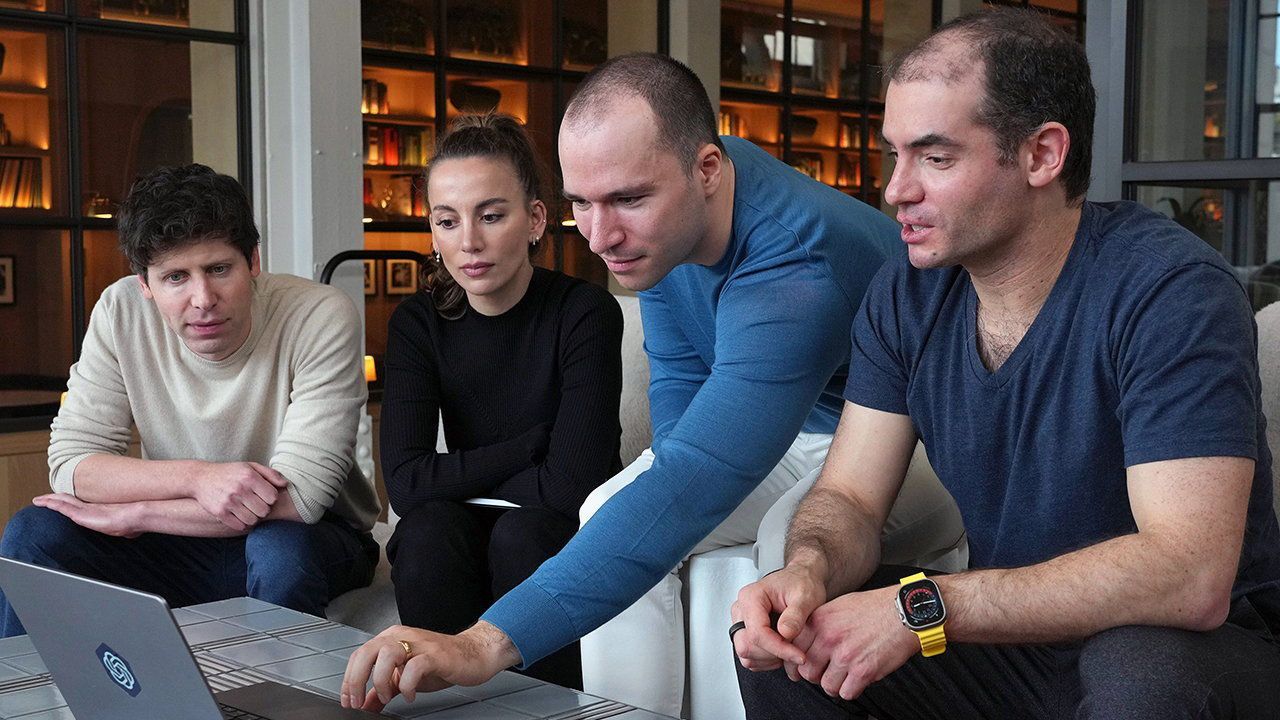 From left: Sam Altman, Mira Murati, Greg Brockman and Ilya Sutskever.