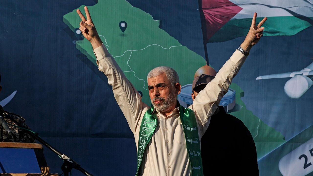 Yahya Sinwar, leader of the Palestinian Hamas movement in the Gaza Strip