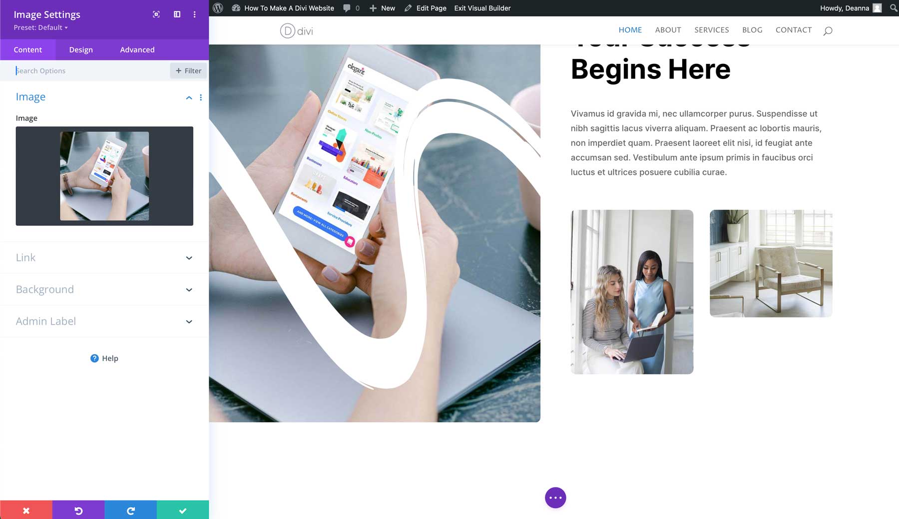 Divi Visual Builder