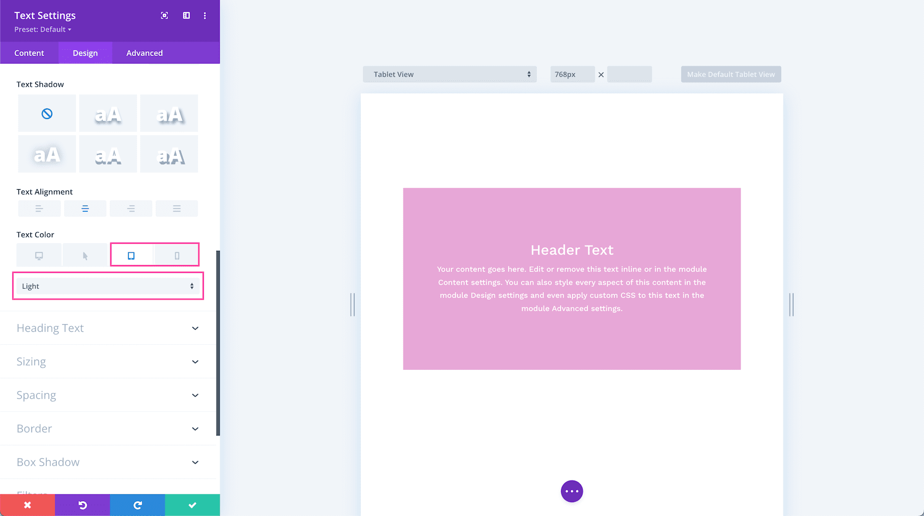 Divi Hover Options