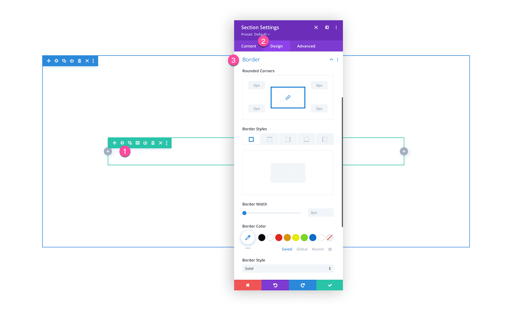 How to access Divi Border Options