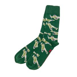 Plane Repeat Socks Green 