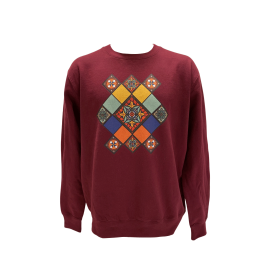 Stained Glass Emblem Sweatshirt burgundy/maroon