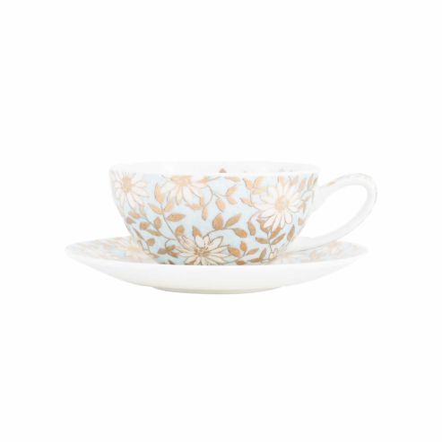 Dunoon  Aqua Tea Cup & Saucer