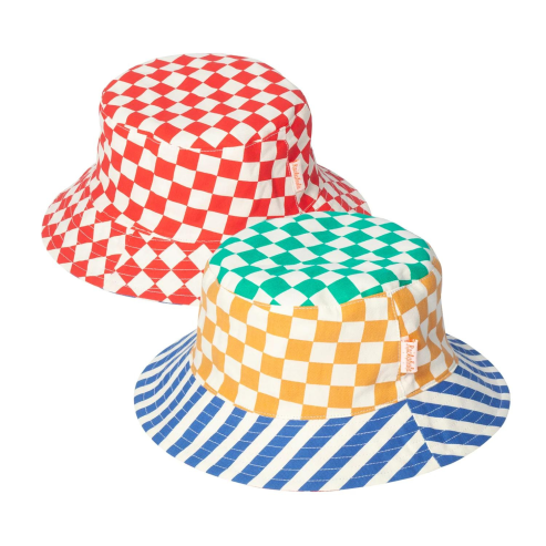 Reversible Children's Check Bucket Hat 