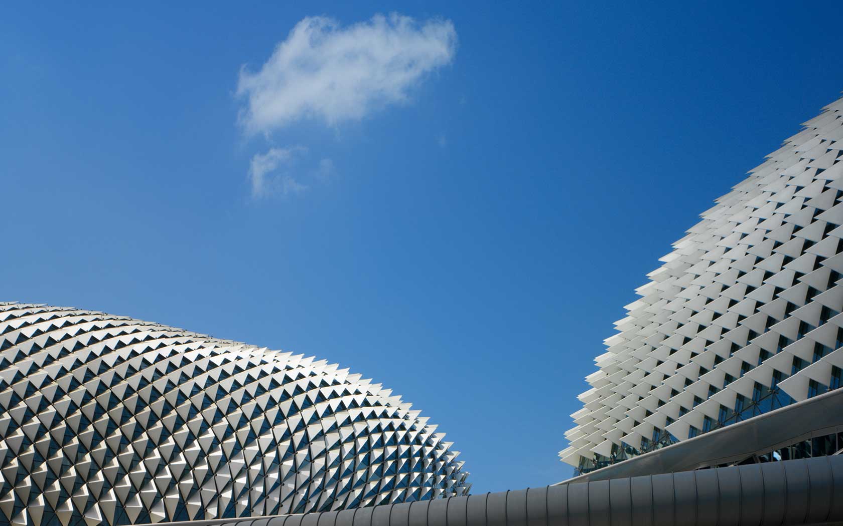 Image of Esplanade’s twin domes. 