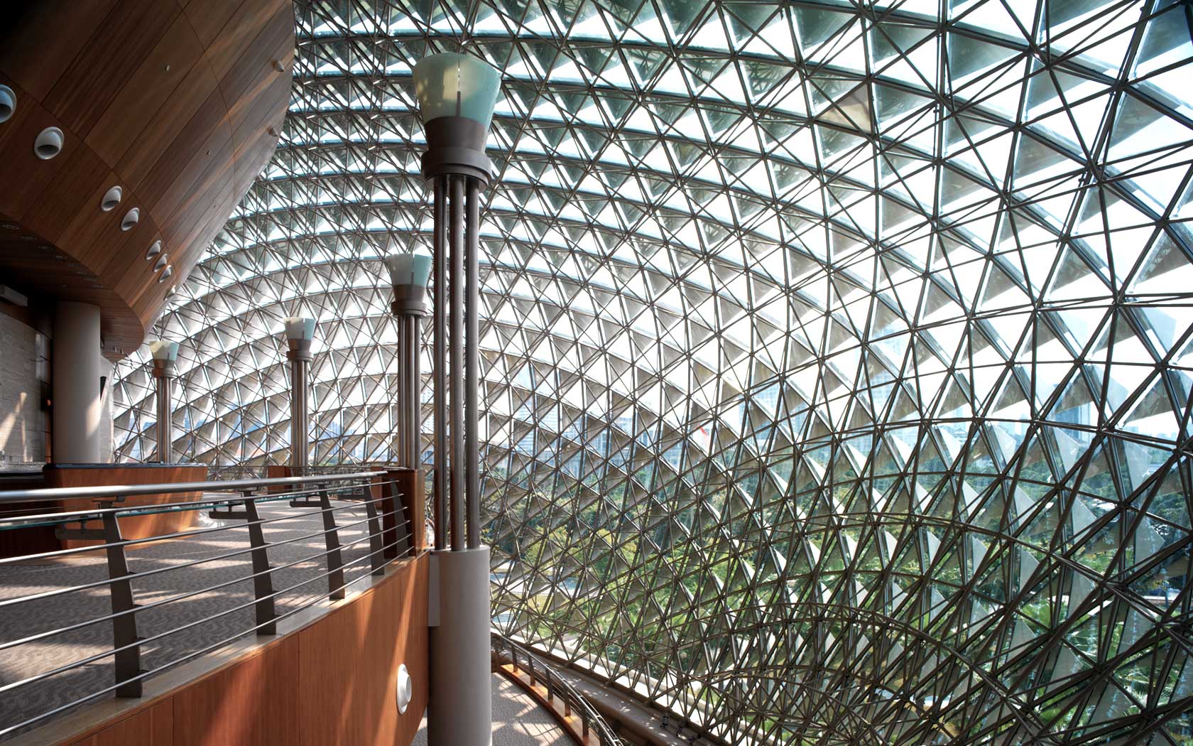 Image of interior of Esplanade’s foyer spaces. 