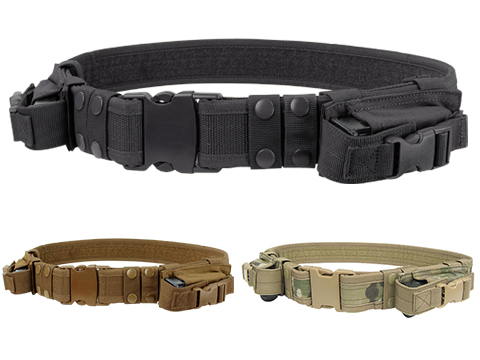 Condor Tactical Pistol Belt w/ Mag Pouches (Color: Black)