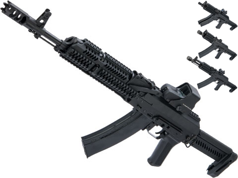 LCT Stamped Steel ZK Series AK Airsoft AEG Rifle w/ Side-Folding Z Series Stock and Handguard 