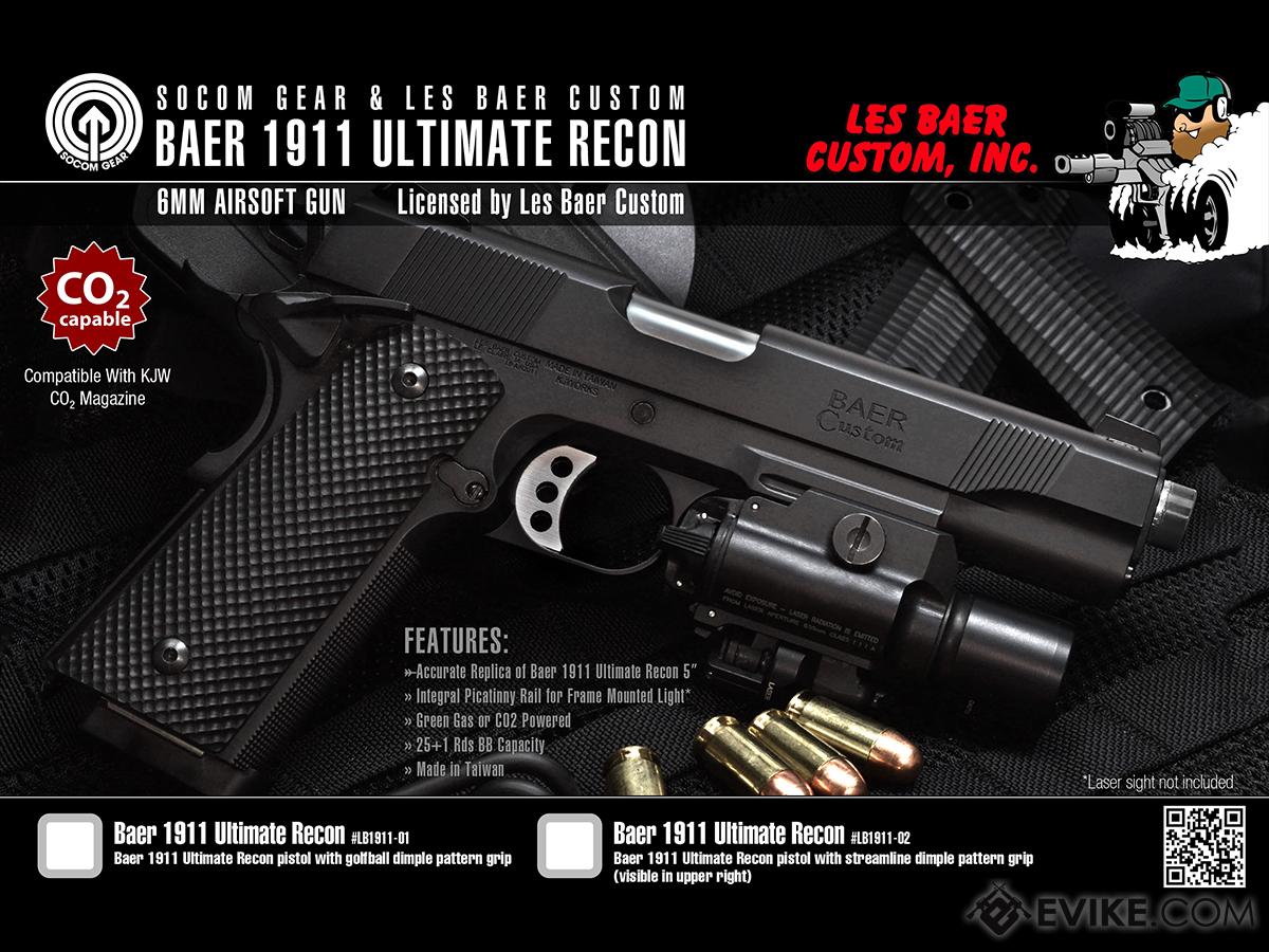 SOCOM Gear Les Baer Licensed Ultimate Recon 1911 Airsoft GBB Pistol by KJW 