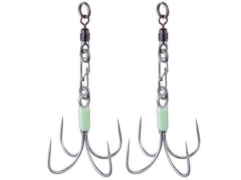 Shout! Fisherman's Tackle Glow Quad Assist Hook (Size: LL)