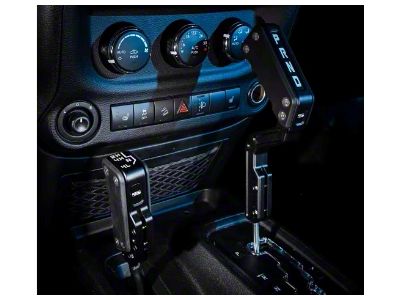 Engraver Series Shift Knob and Transfer Case Knob Handle Kit; Black (07-18 Jeep Wrangler JK)