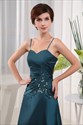 Dark Teal Green Bridesmaid Dresses, A Line Taffeta Bridesmaid Dresses