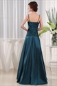 Dark Teal Green Bridesmaid Dresses, A Line Taffeta Bridesmaid Dresses