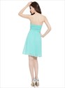 Strapless Empire Ruched Cocktail Dress Short With Front Cascade